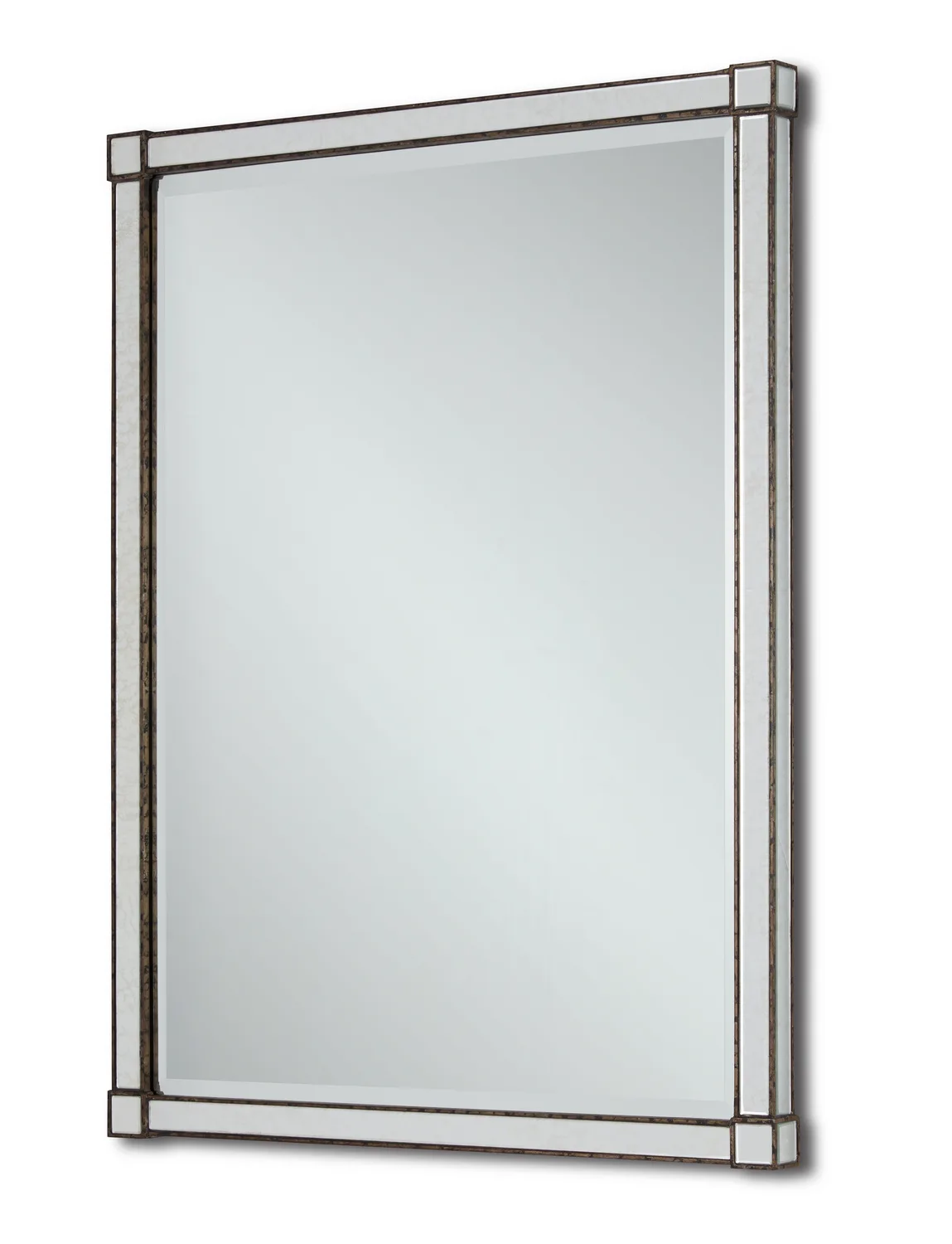 Monarch Collection Mirror in Painted Silver Viejo/Light Antique Mirror