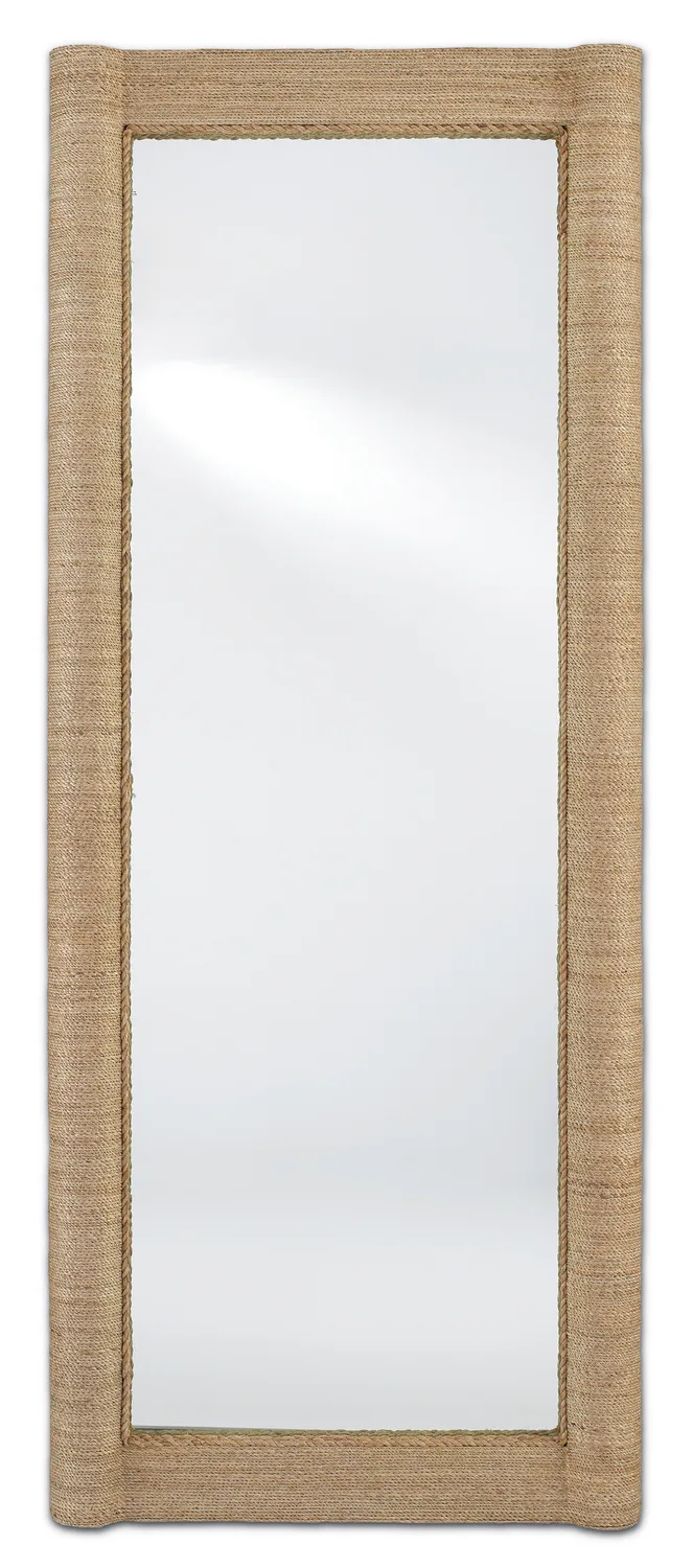 Vilmar Natural Abaca Rope Floor Mirror