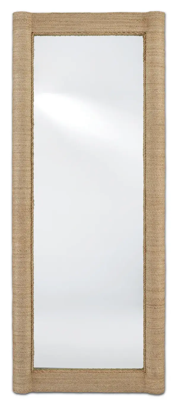 Vilmar Natural Abaca Rope Floor Mirror