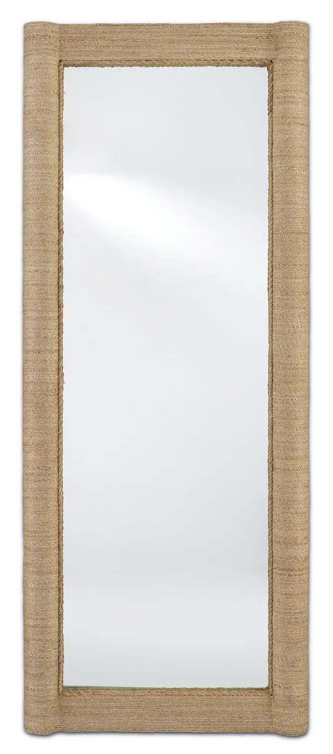 Vilmar Natural Abaca Rope Floor Mirror