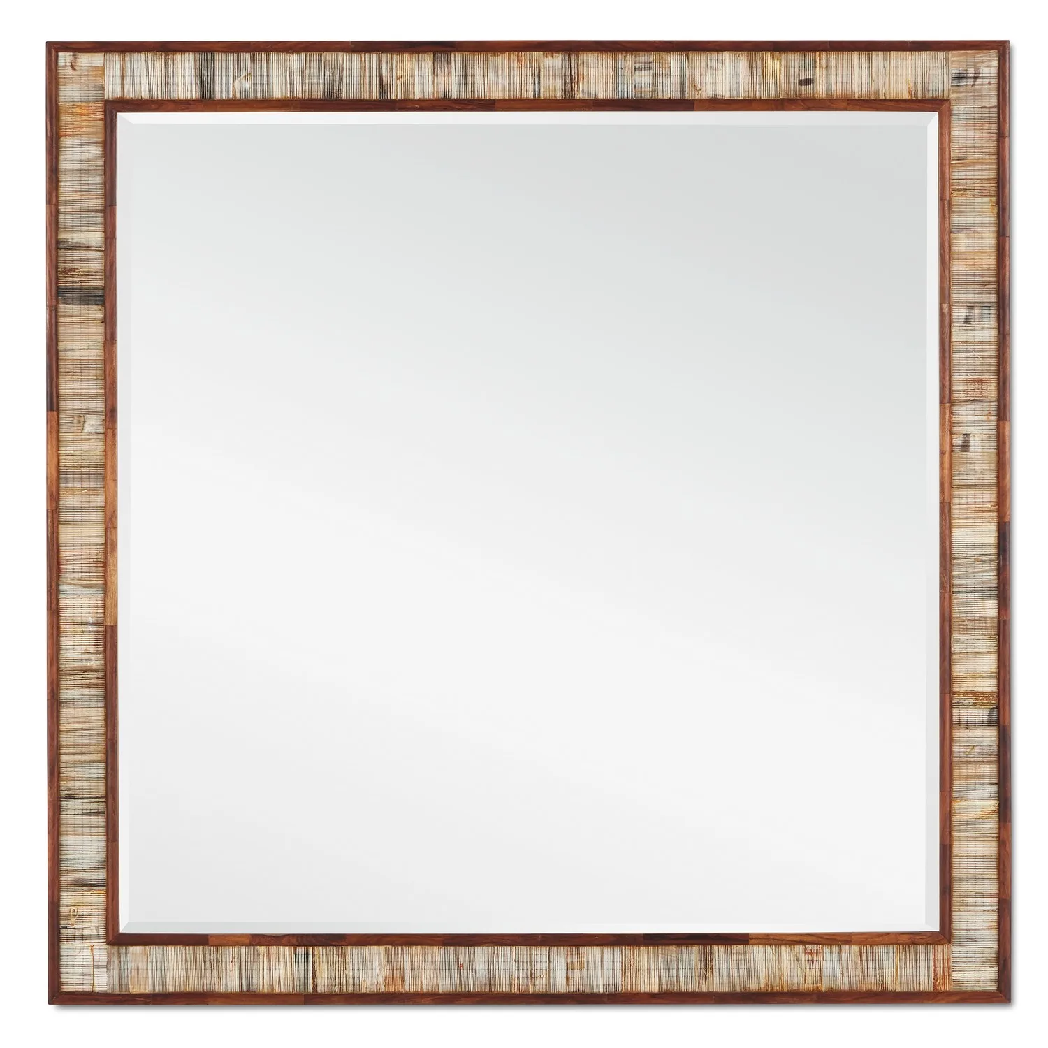 Hyson Large Square Mirror in Natural Horn
