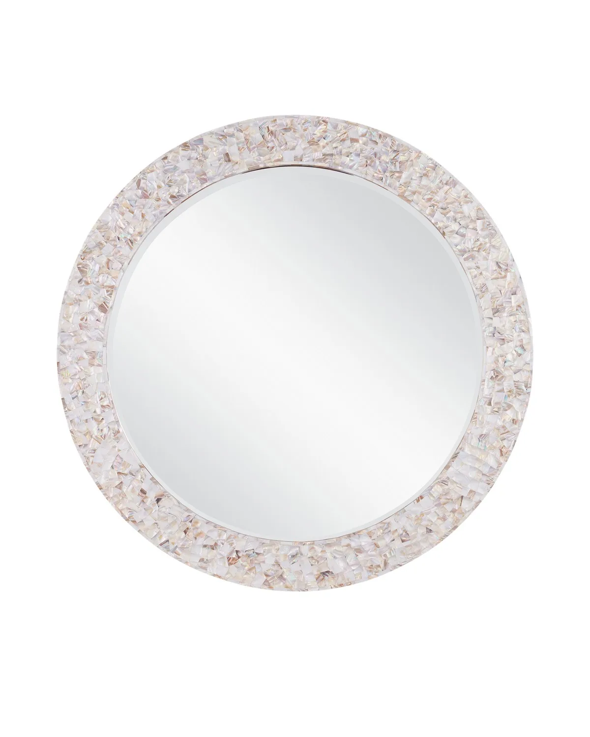 Uma Mother of Pearl Mirror in Natural/White