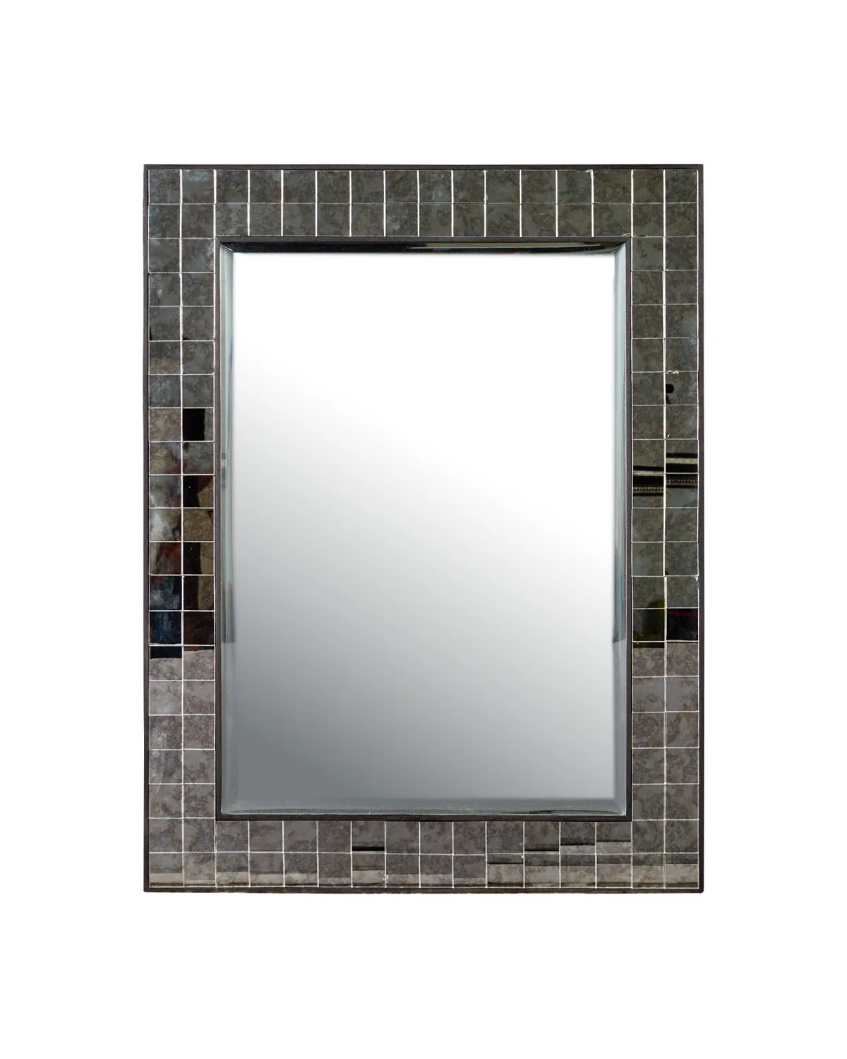 Mosaico Rectangular Mirror in Ebony/Antique Mirror