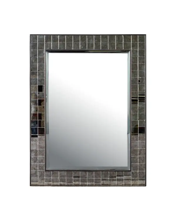 Mosaico Rectangular Mirror in Ebony/Antique Mirror