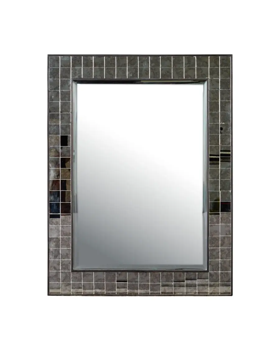 Mosaico Rectangular Mirror in Ebony/Antique Mirror