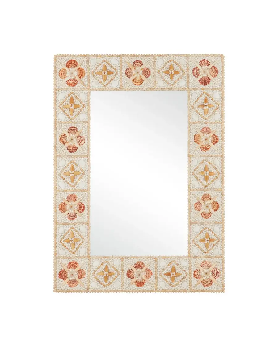 Junonia Shell-Incrusted Rectangular Mirror