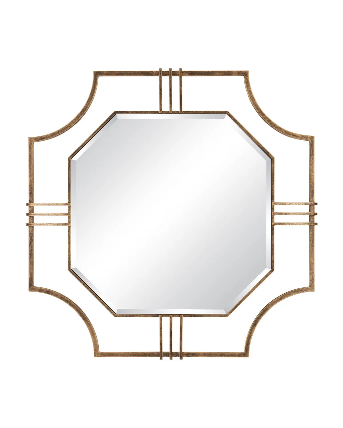 Sojourner Convex Mirror in Antique Gold