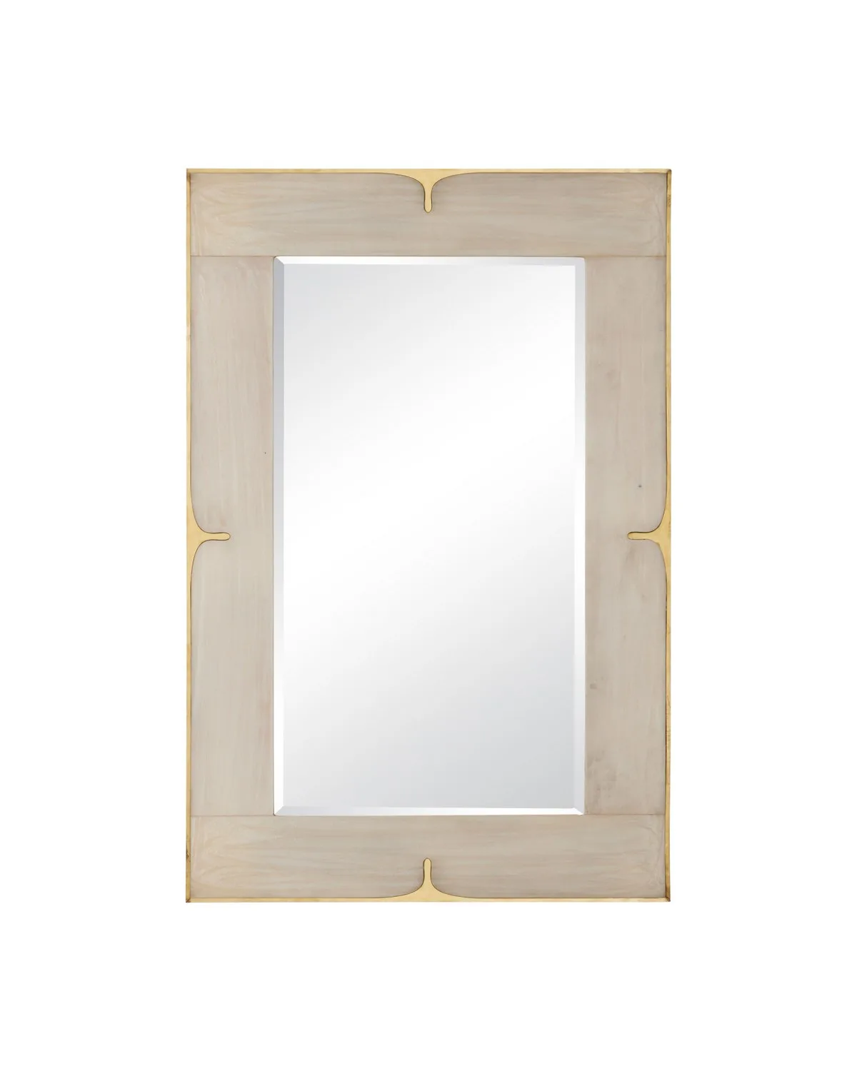 Orin Mirror in Marbled Ivory with Brushed Brass