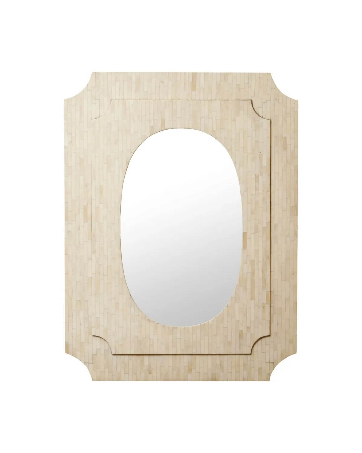 Sentimental Mirror in Natural Bone & Brass