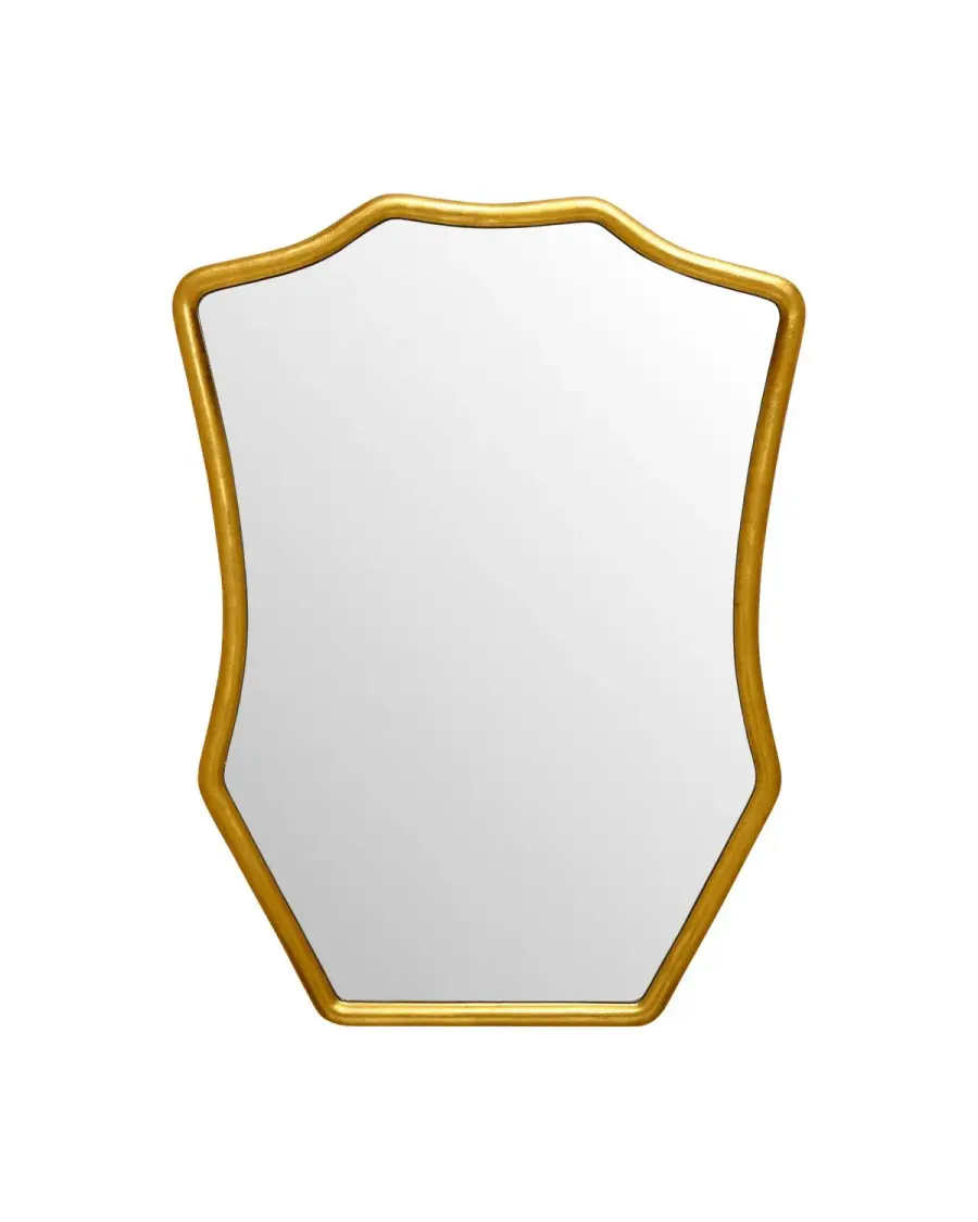Aegis Shield Mirror in Gold Leaf