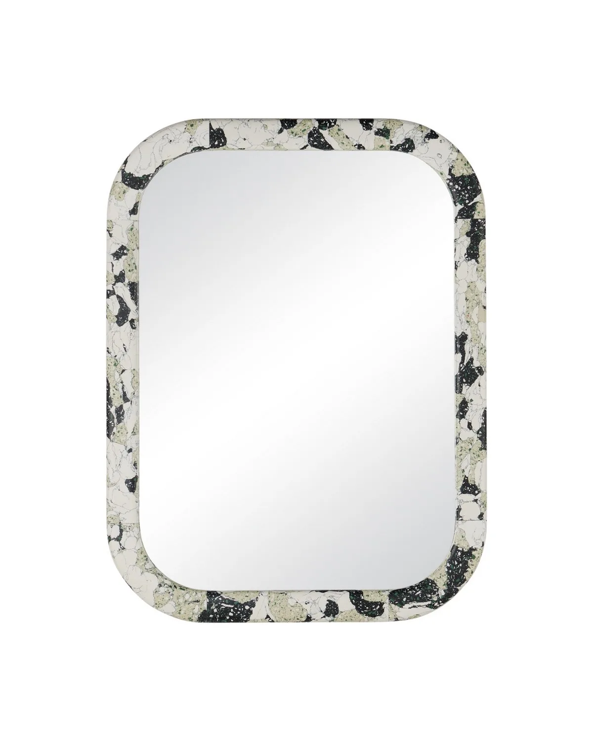 Wolcott Mirror in White / Black / Green