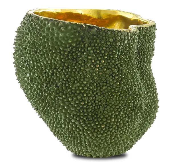 This handcrafted bronze vase showcases exceptional artistry with its jackfruit-textured exterior and brilliant polished gold interior. The lost-wax casting process creates authentic organic detail, while the watertight construction ensures practical functionality.