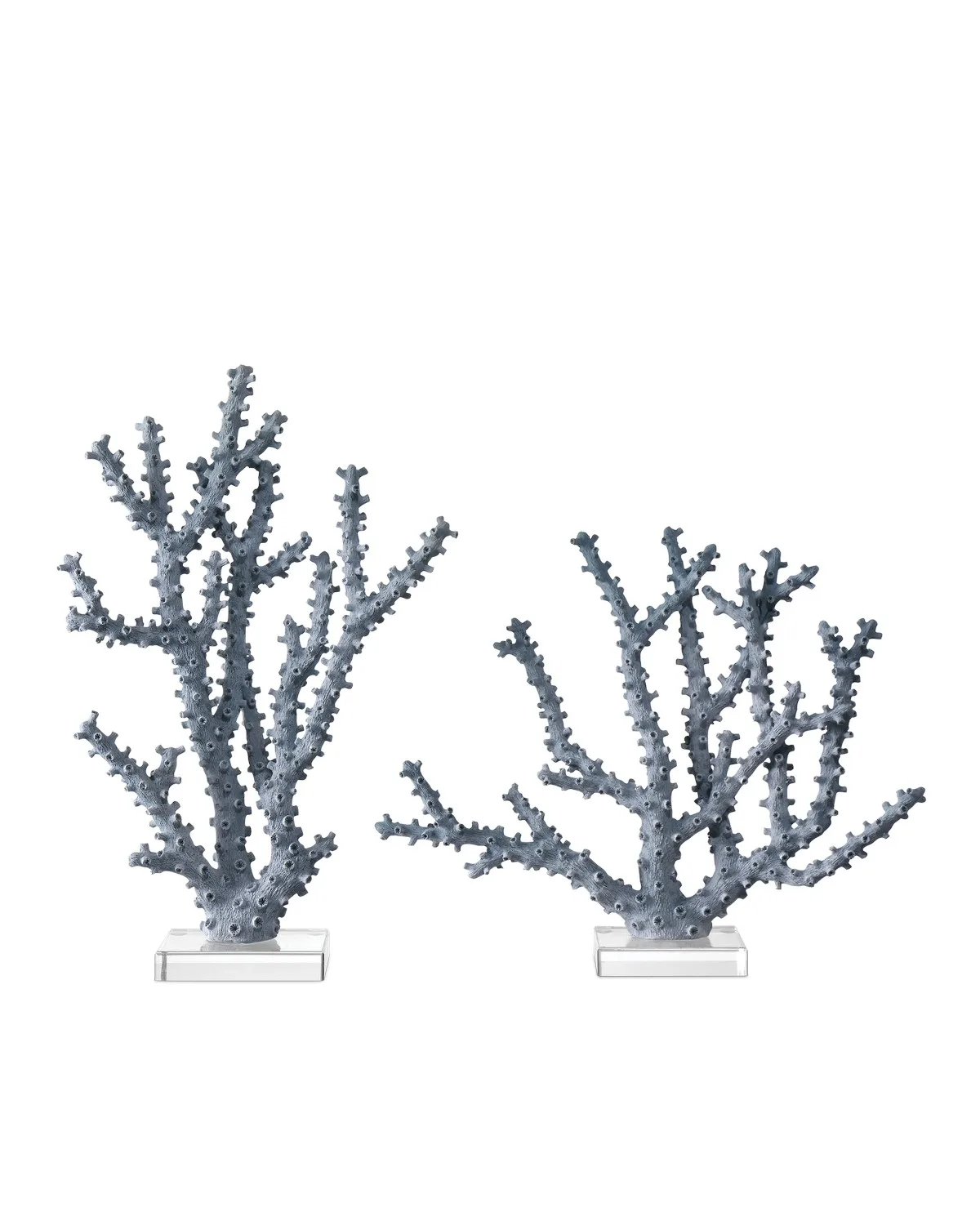 Blue Coral Sculpture Set of 2