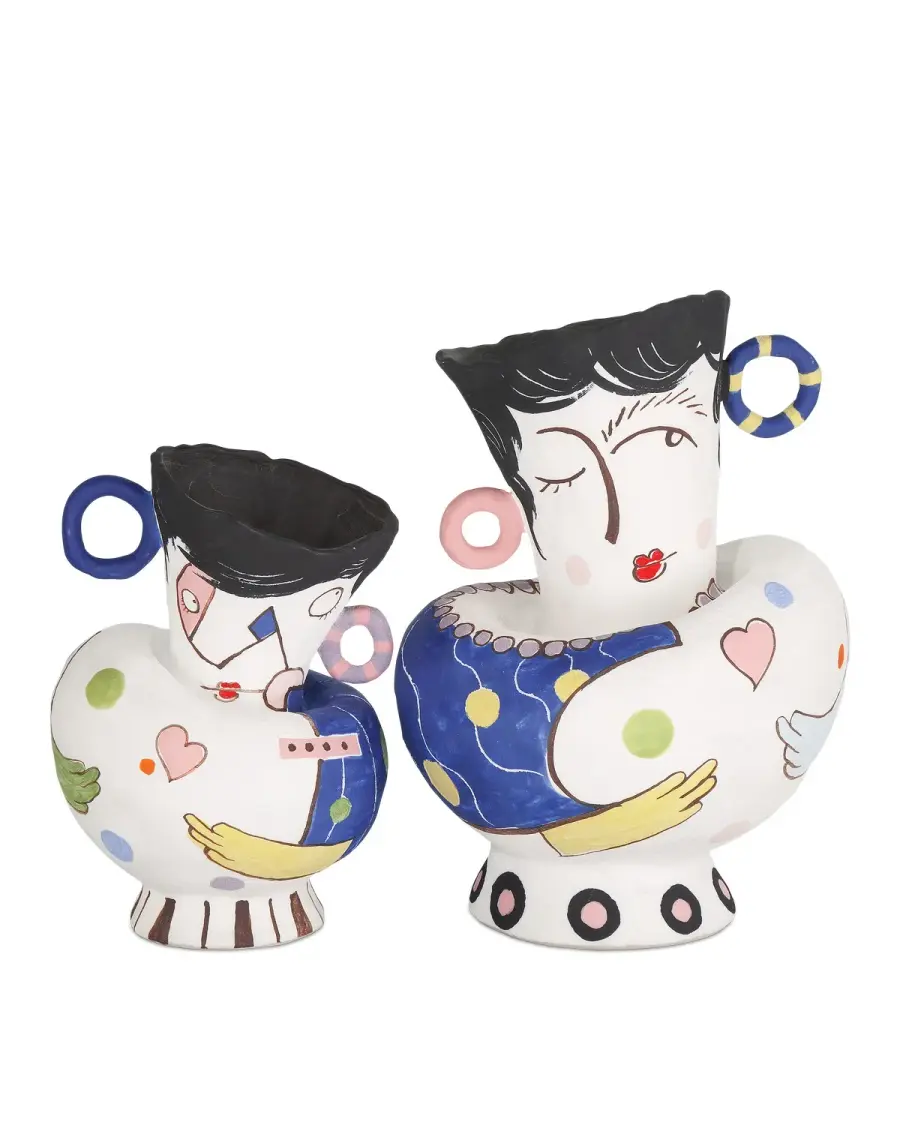Osamu Objects Set of 2 in White/Multi-color