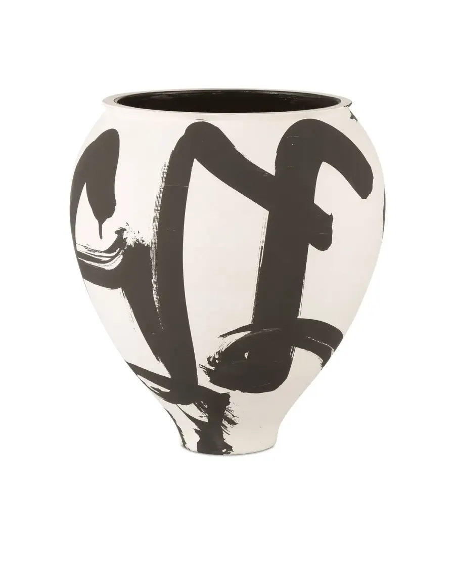 Kenzo Medium Vase in Off-White/Black