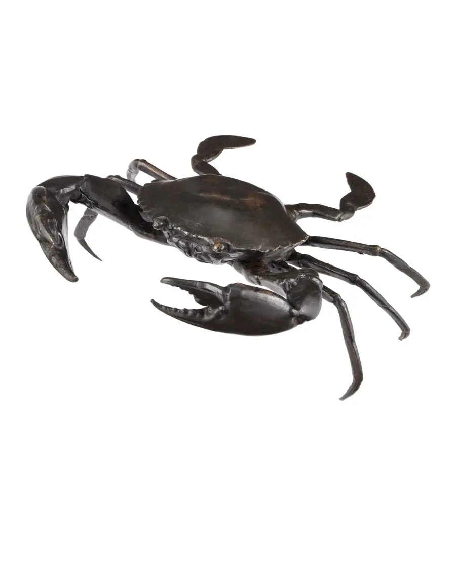 Crab Bronze Sculpture in Dark Brown