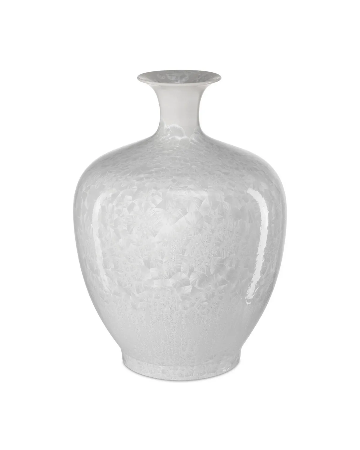 Crystalline Vase in Crystallized White