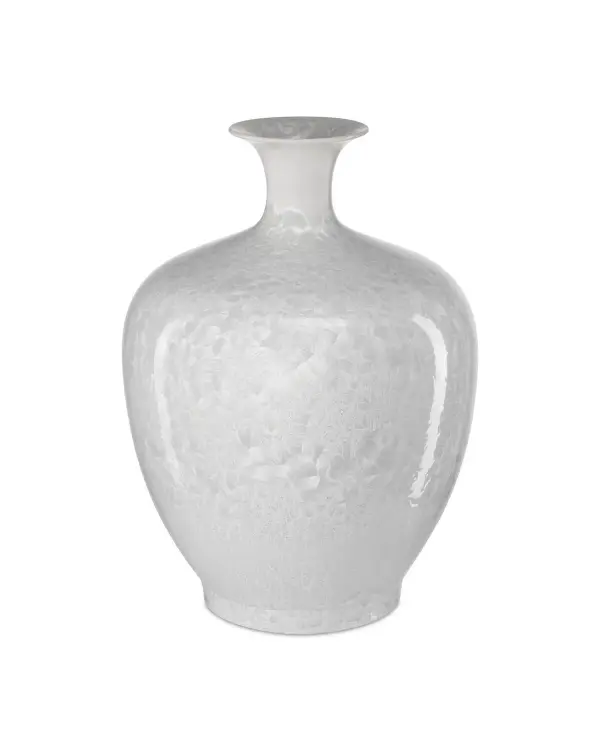 Crystalline Vase in Crystallized White