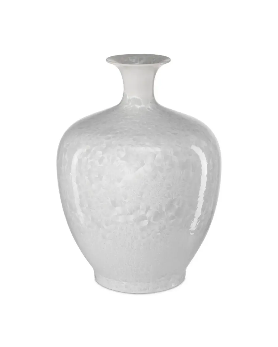 Crystalline Vase in Crystallized White