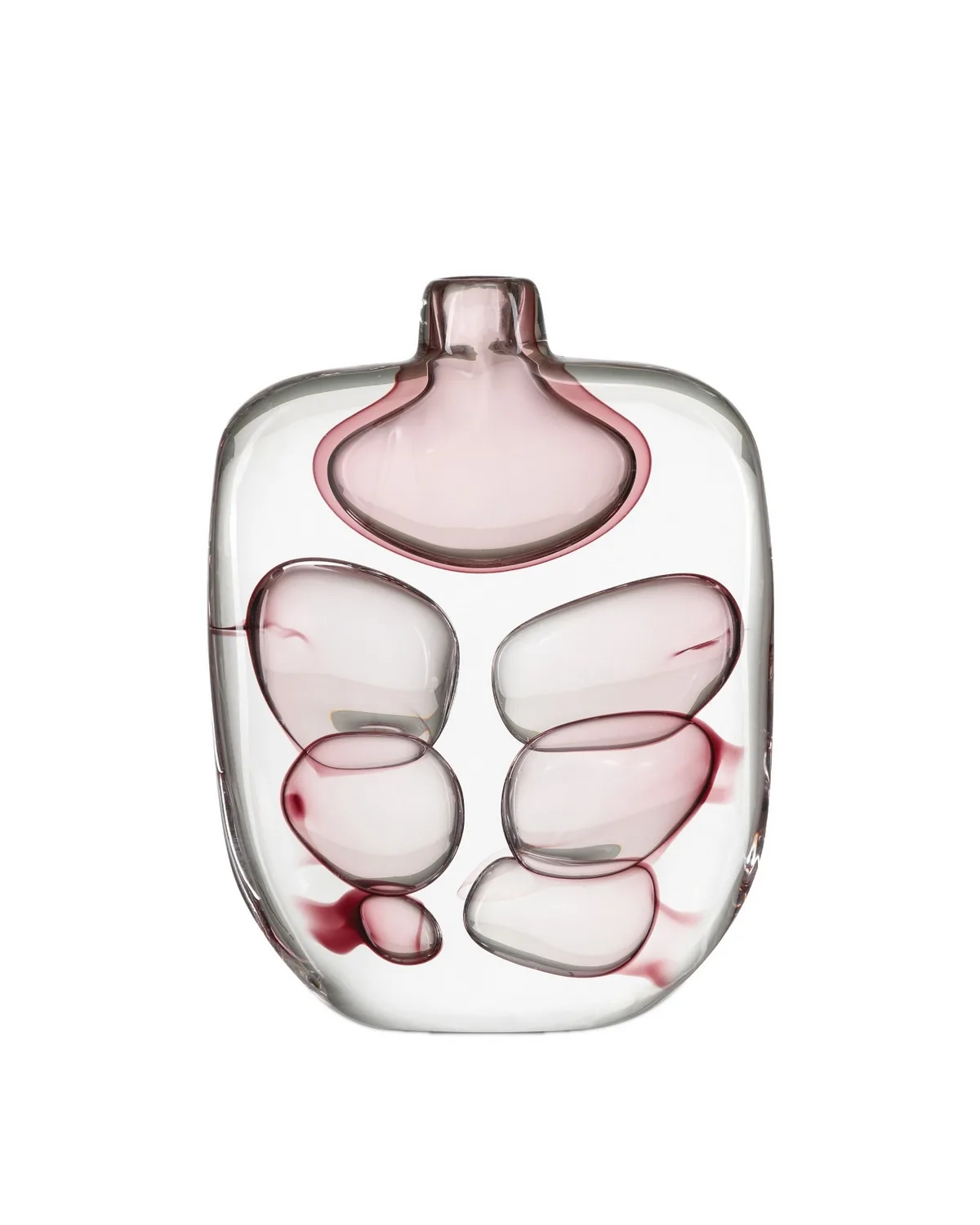Vicolino Medium Vase in Clear/Purple Glass