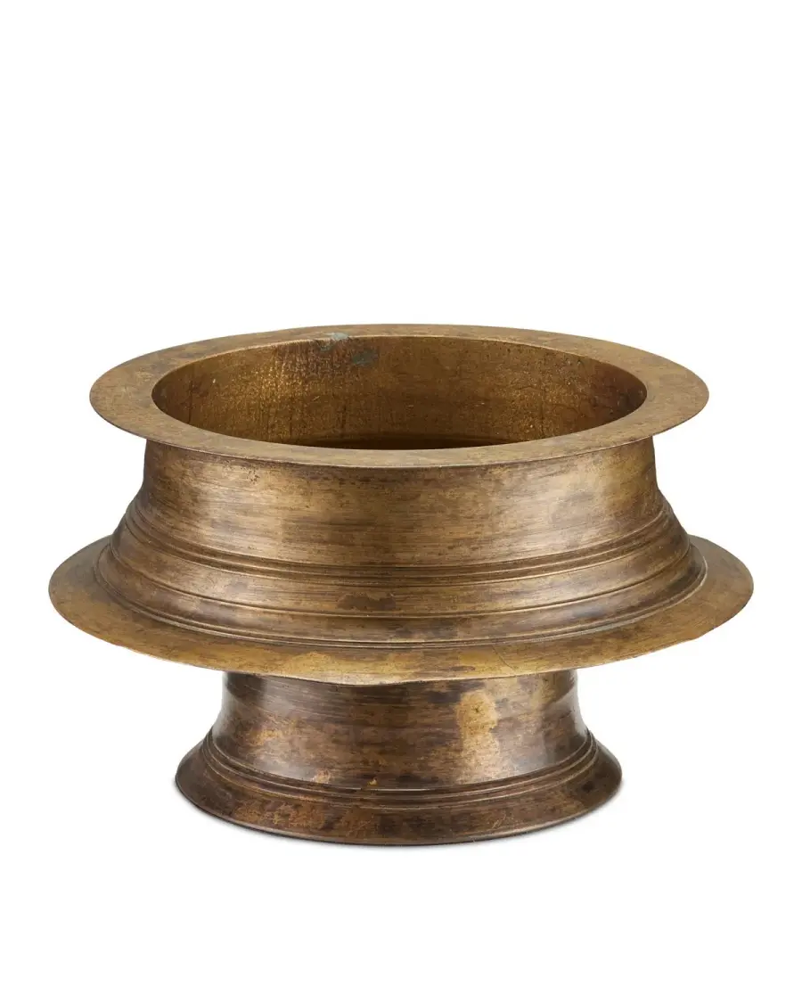 Tanjore Ritual Bowl in Antique Brass