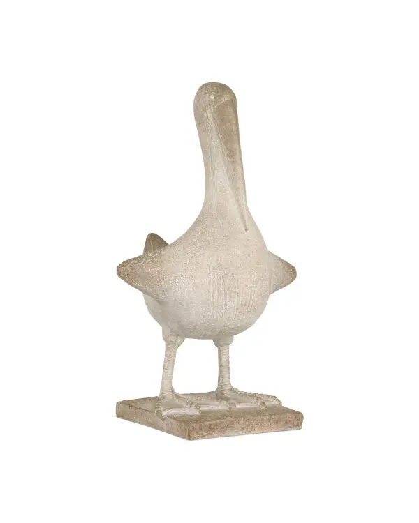 This decorative albatross sculpture brings coastal charm to any space with its artistic interpretation of a seabird in warm beige tones. Compact size makes it versatile for shelves, mantels, or tabletops.
