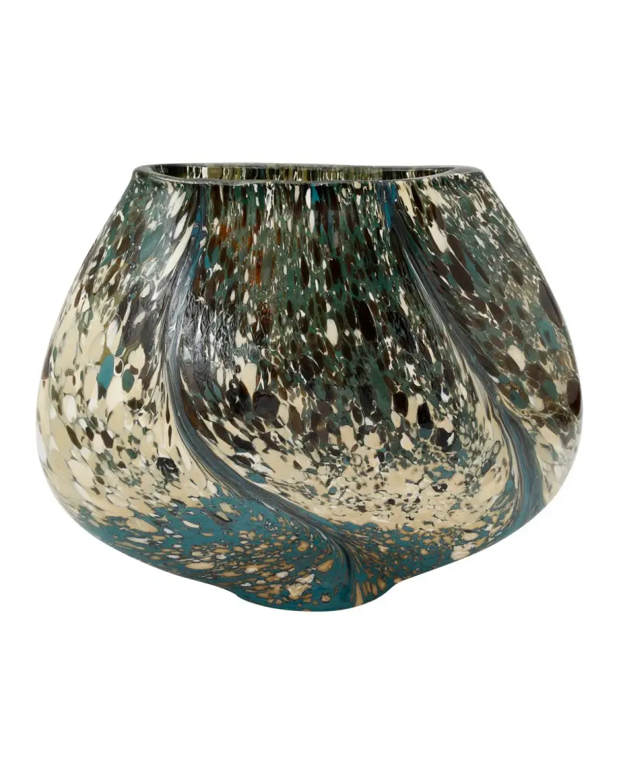 Irida Vase in Black, Beige & Green