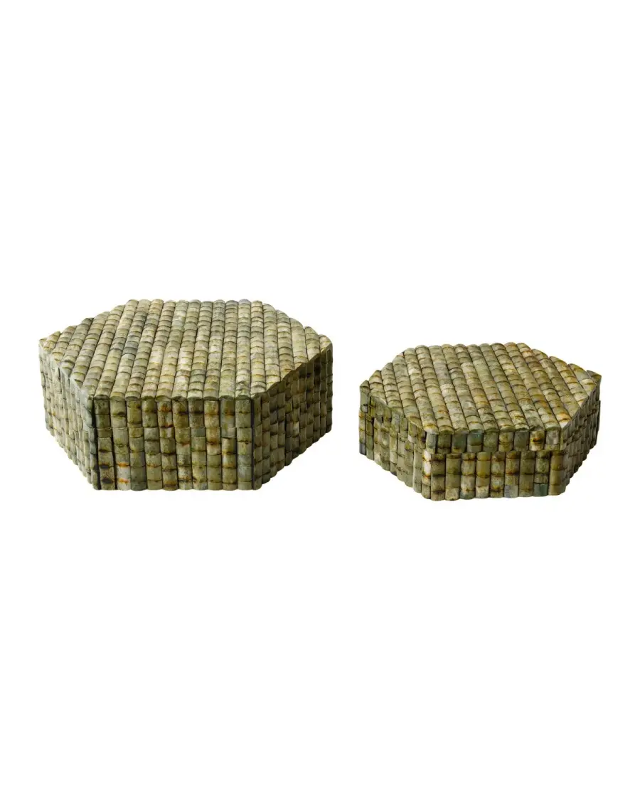 Knepp Decorative Box Set - Green Bamboo