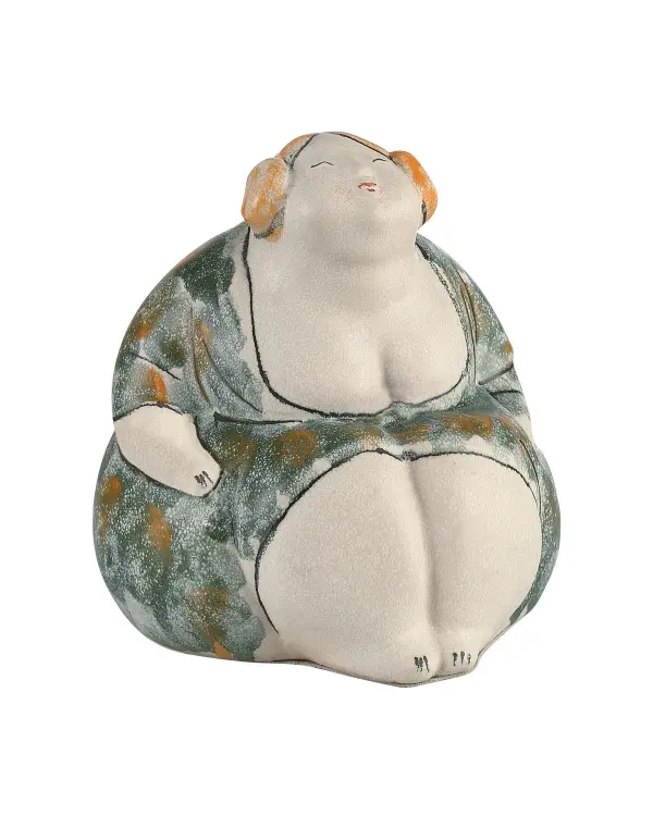 The Rubina Sculpture brings playful sophistication to any space with its hand-painted watercolor aesthetic and minimalist figurative design. Each piece is unique due to artisanal craftsmanship, making it a conversation starter.