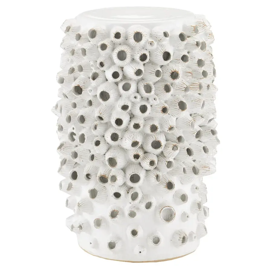 Barnacle Accent Table in Antique White