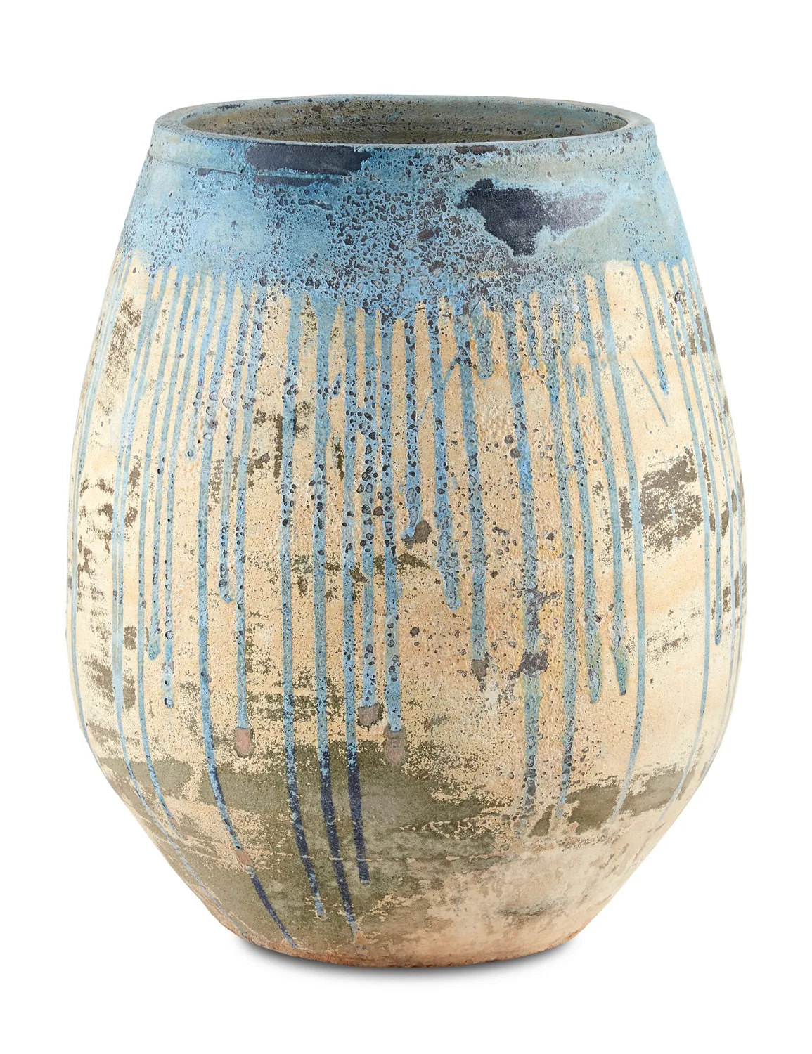 Sicilia Large Antique Blue Drip Planter