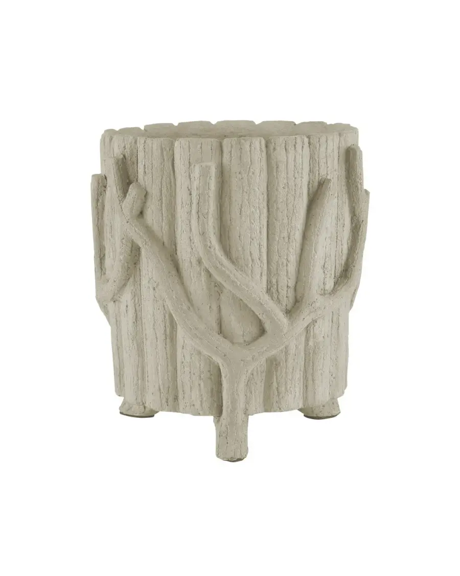 Medium Faux Bois Planter in Portland Finish