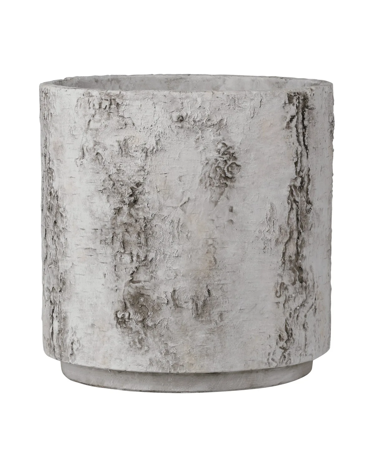Faux Birch Medium Planter in Black/Beige/Pale Gray