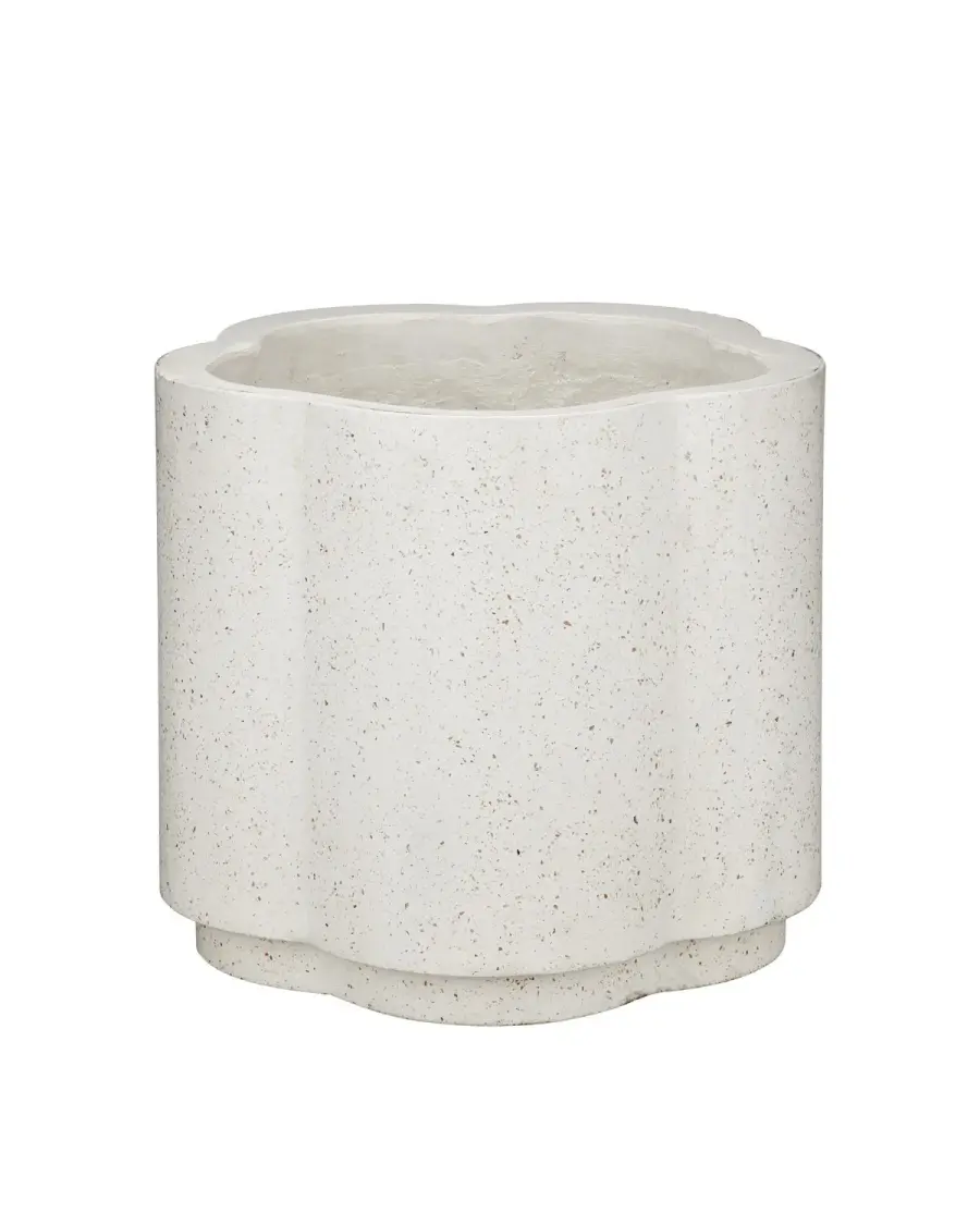 Smerlato Medium Planter in Ivory Terrazzo