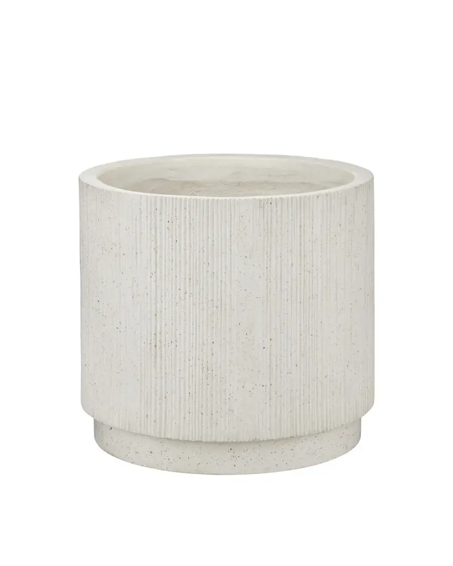Ridge Medium Ivory Terrazzo Planter