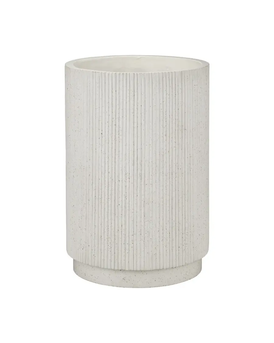 Ridge Large Ivory Terrazzo Planter