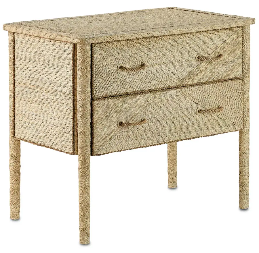 Kaipo Rope Two-Drawer Chest in Natural