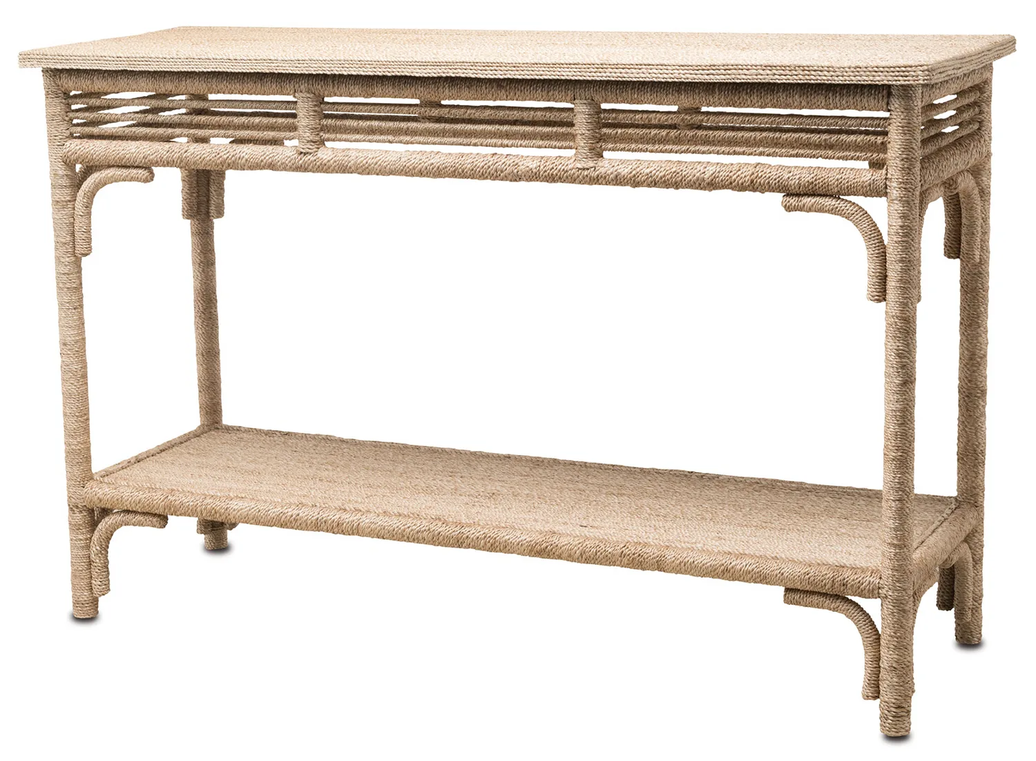 Olisa Natural Abaca Rope Console Table