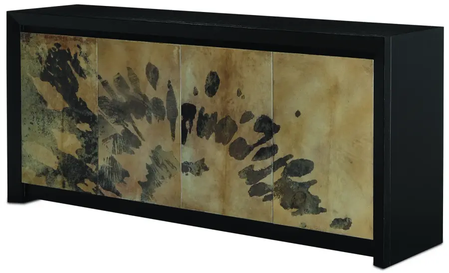 Karlson Credenza in Stained Vellum with Caviar Black Frame