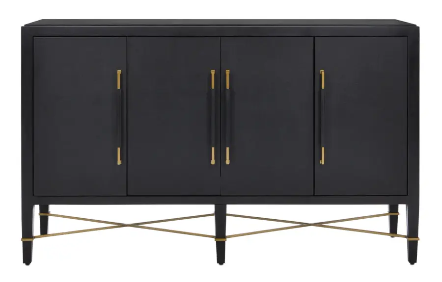 Verona Sideboard in Black/Natural/Champagne