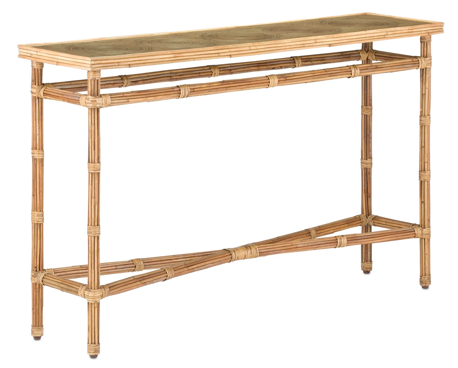 Silang Natural Rattan Console Table