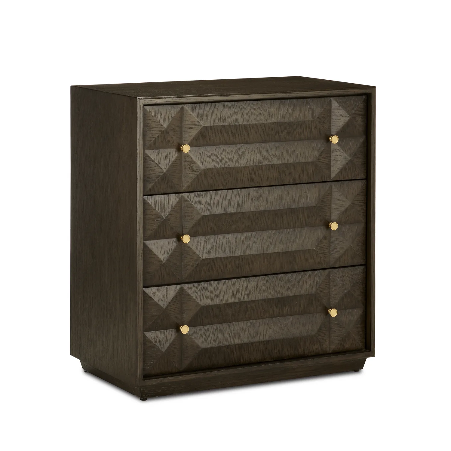 Kendall Chest in Dove Gray with Polished Brass