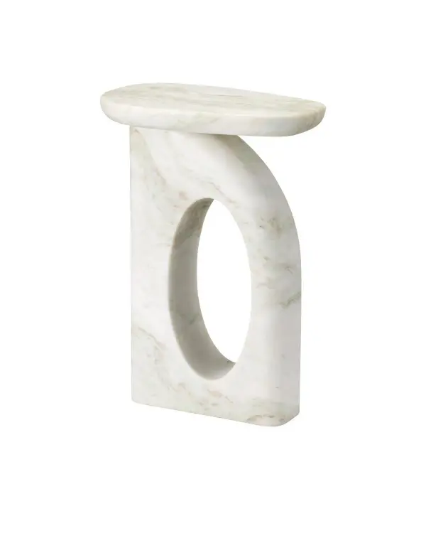 The Bilbao brings natural artistry to any space with its hand-crafted Aravali onyx construction. The bold oculus cut-out and asymmetric design create a striking sculptural presence, while natural pink and green veining ensures each piece is unique.