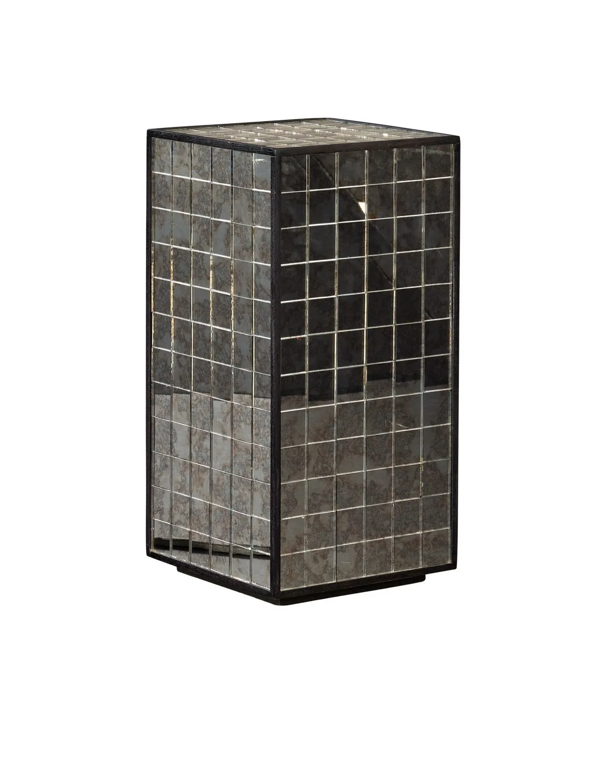 Mosaico Pedestal in Ebony/Antique Mirror