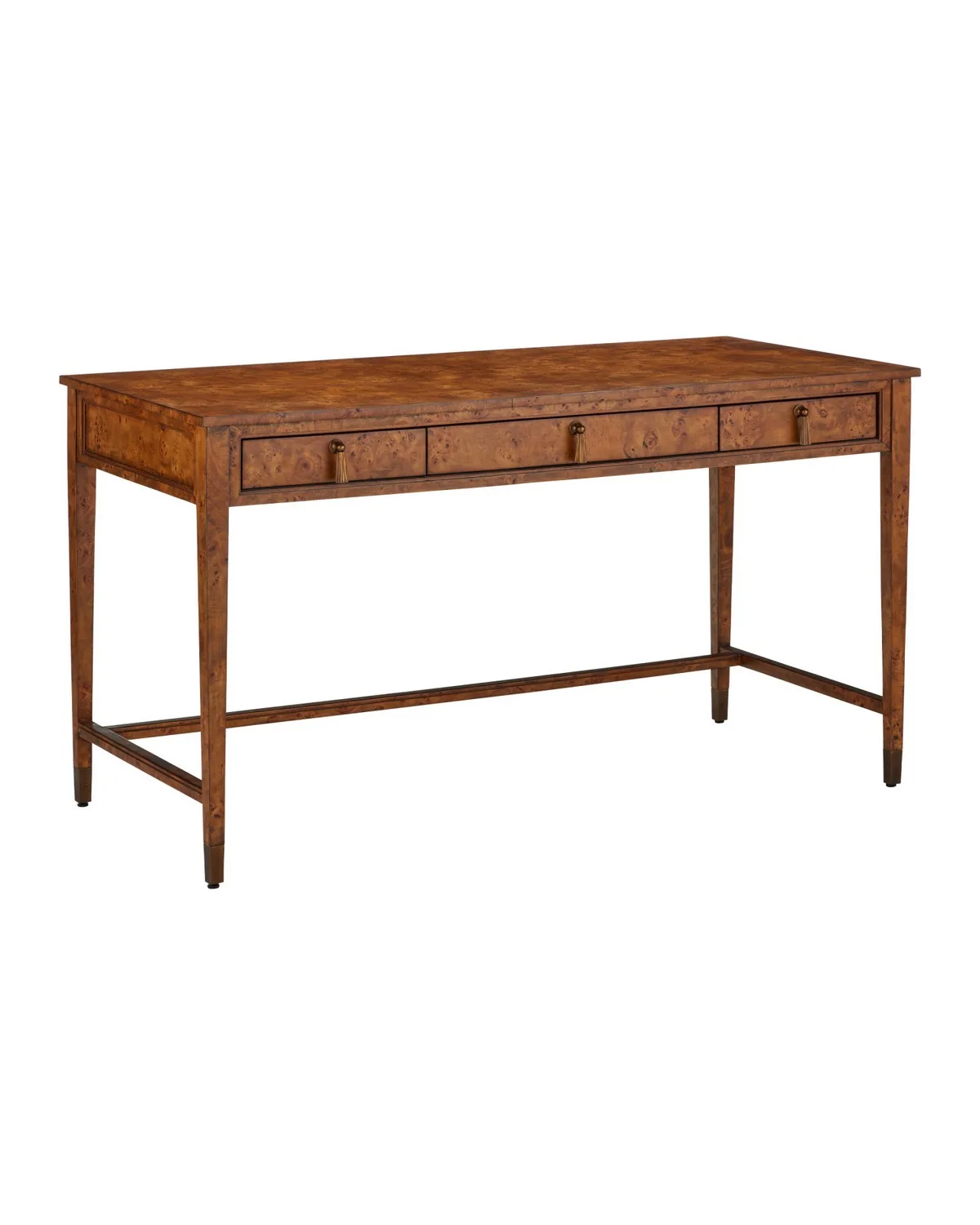 Evie Writing Desk in Mappa Burl / Brass