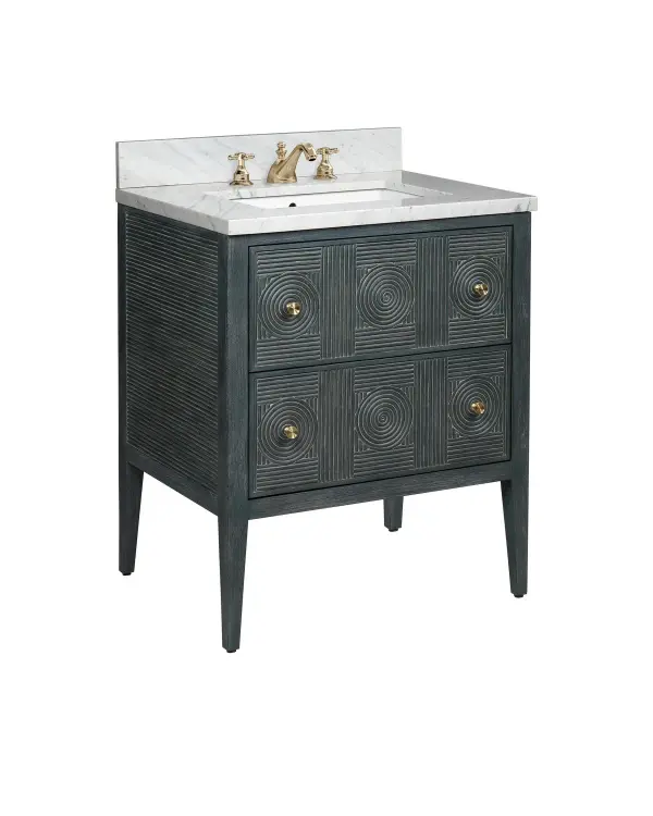Santos 28" Vanity with Sink in Vintage Navy