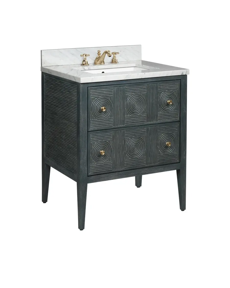 Santos 28" Vanity with Sink in Vintage Navy