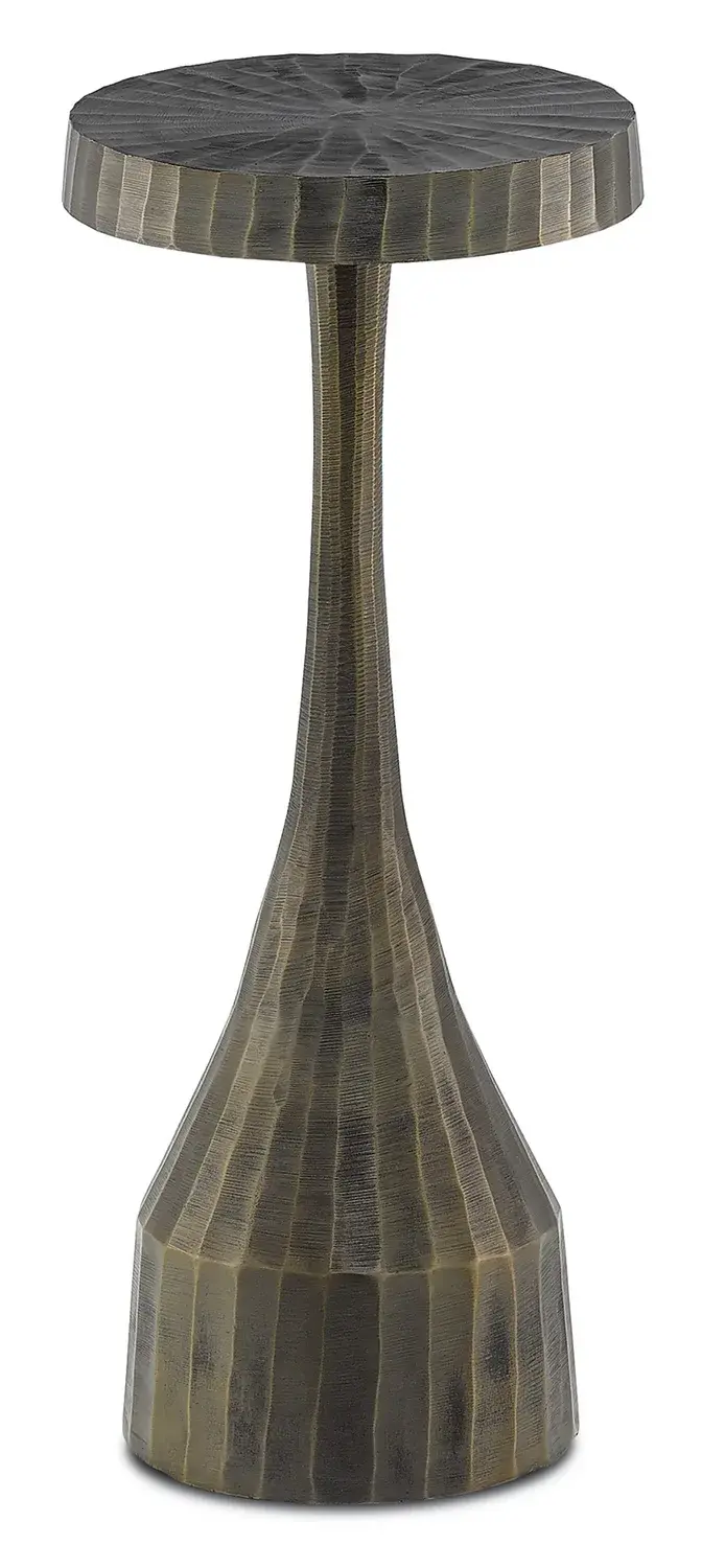 Luca Drinks Table in Vintage Brass