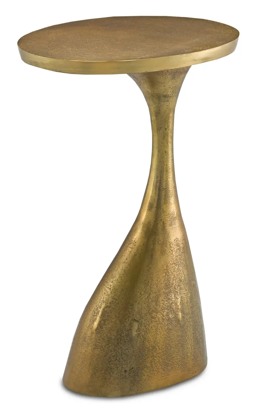 Ishaan Accent Table in Antique Brass