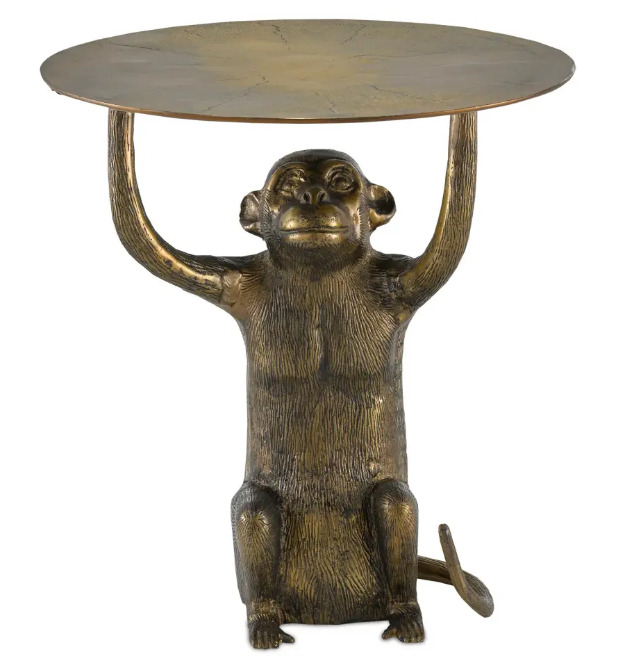 Abu Accent Table in Antique Gold